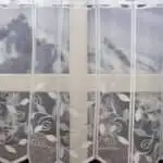 Vitrázs függöny fehér 45cm leveles