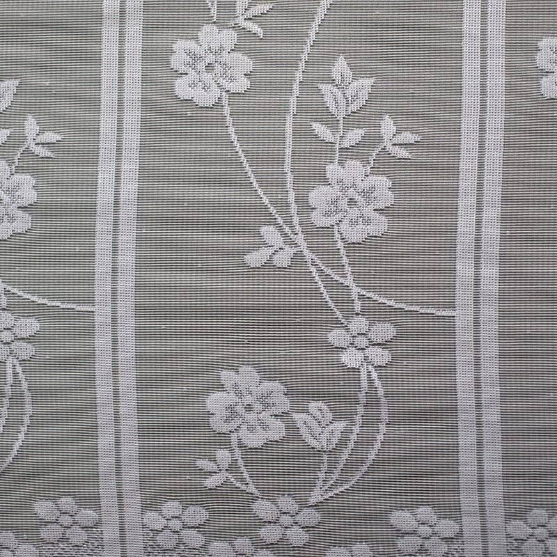 Vitrázs függöny fehér 45cm virágos jacquard