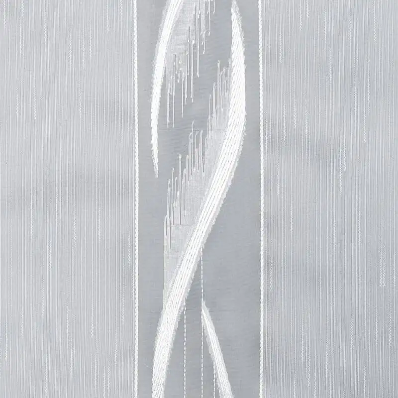 Fehér sablé függöny, szatén hullám mintával 300cm