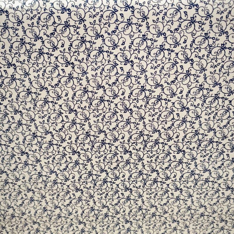 Pamutvászon kékfestő fehér-kék