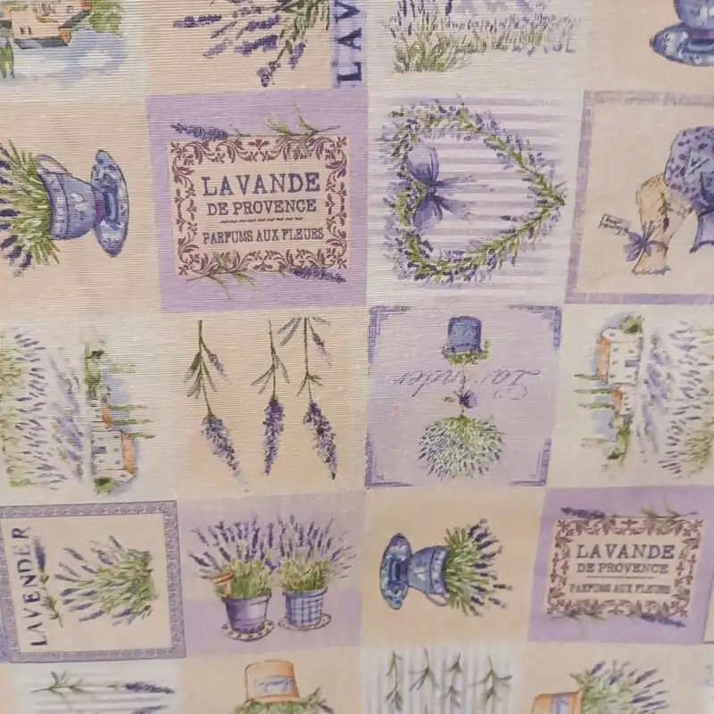 Loneta vászon levendula minta