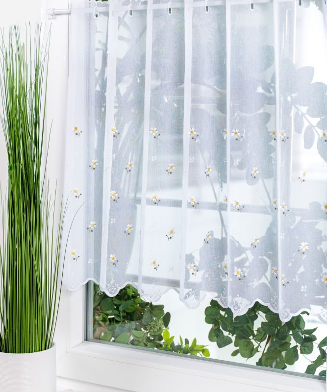 Kamillavirágos vitrázs függöny 45cm