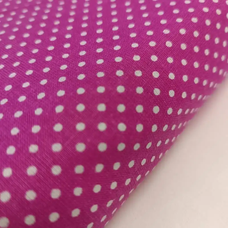 Pamutvászon pöttyös pink 145cm