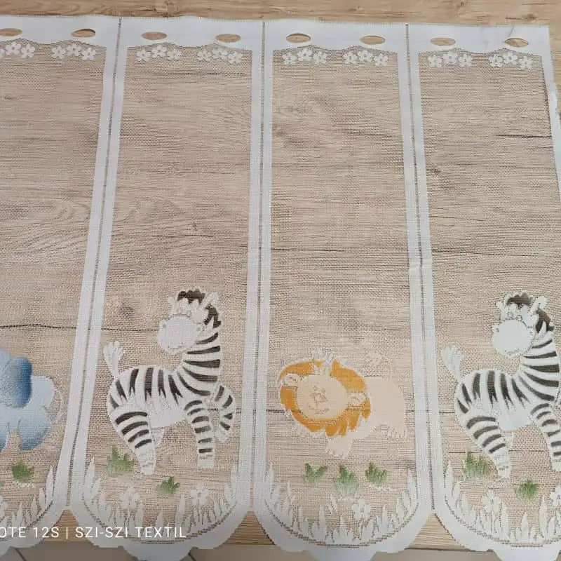 Vitrázs függöny 60cm állatos