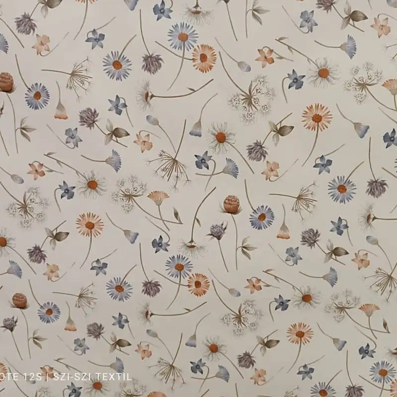 Viaszos vászon asztalterítő kék virágos