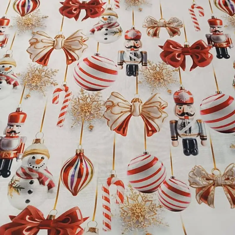 Víztaszító Diótörő mintás anyag 150cm széles