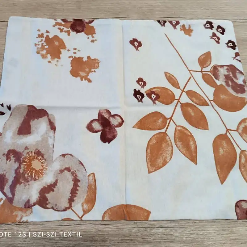 Kispárnahuzat flanel “levél” mintás 38x51cm
