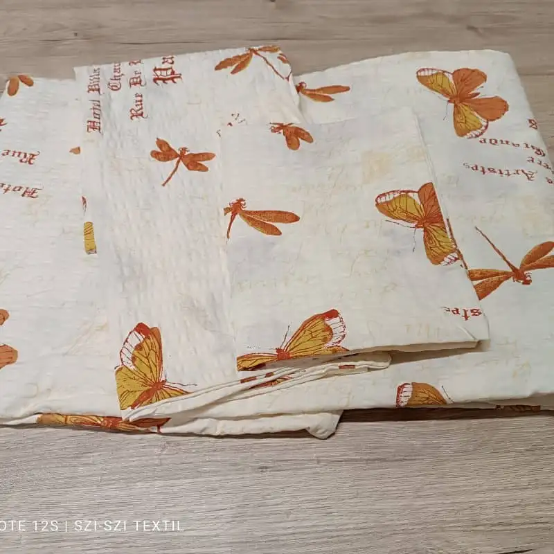 Krepp ágyneműhuzat 3 részes Pillangós