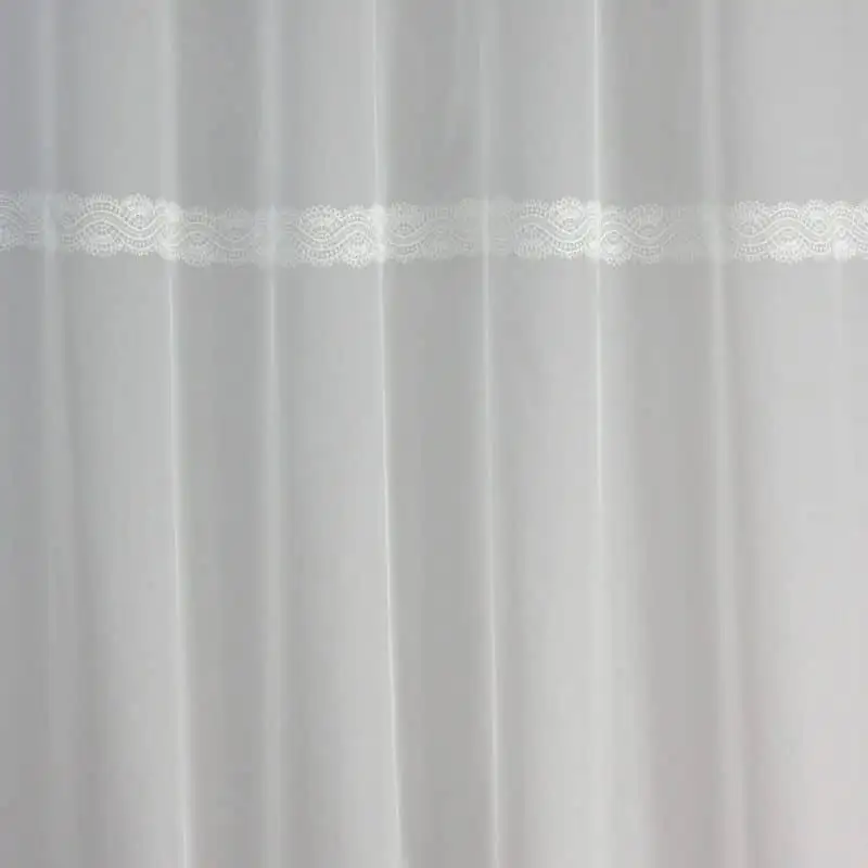H2/1033 tört fehér hímzett függöny
