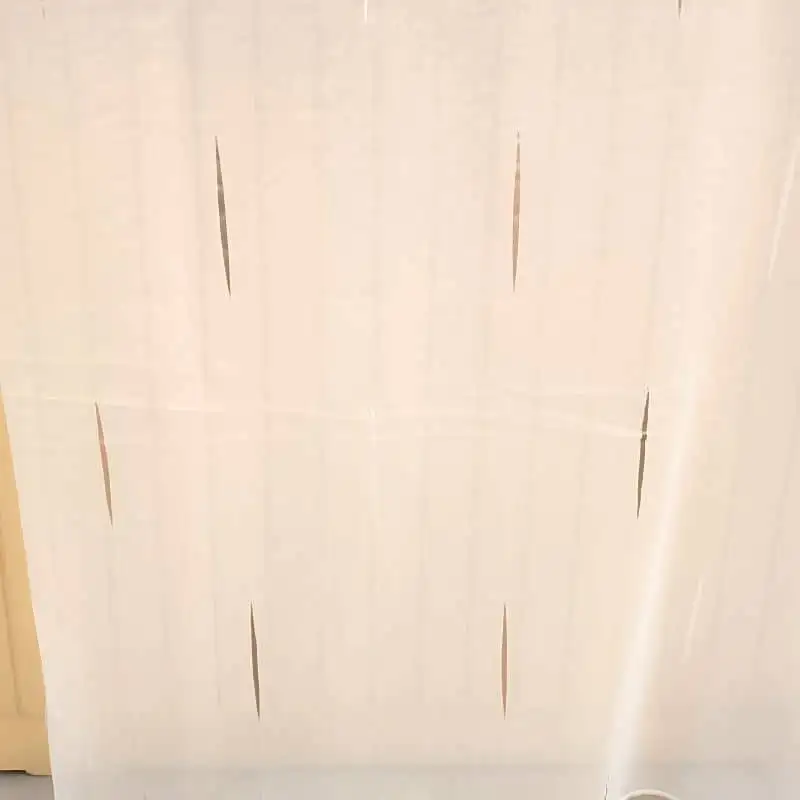 Fehér voile hosszanti csíkkal 175cm