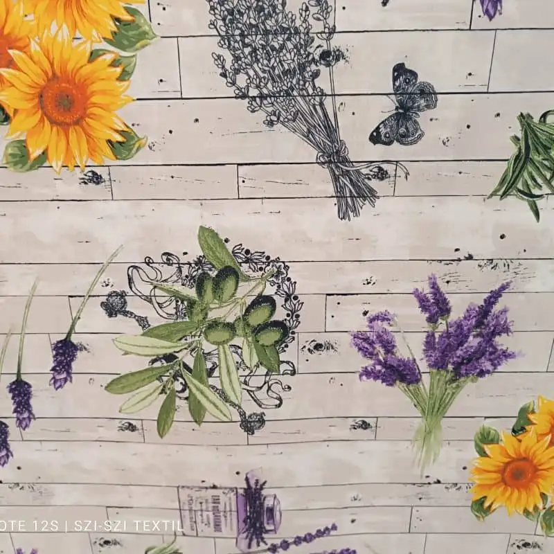 Party vízlepergetős anyag vegyes virágok