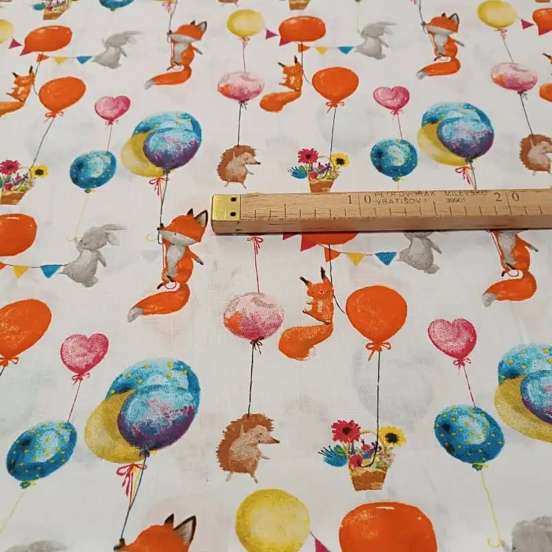 Pamutvászon rókás, lufis