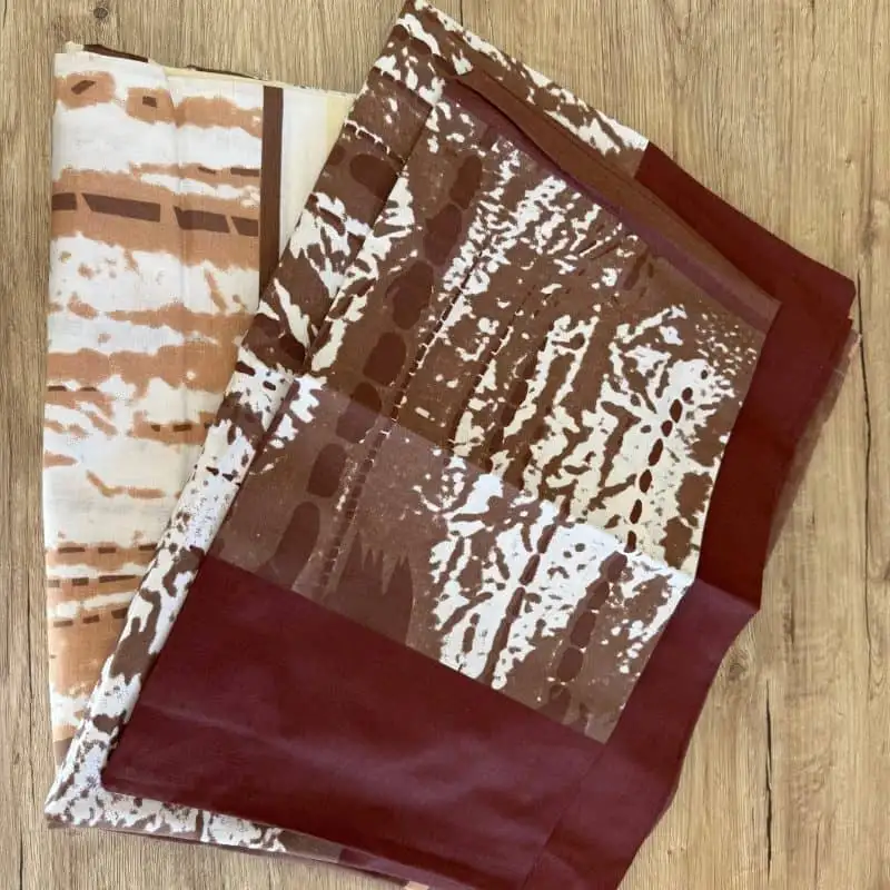 Vászon ágyneműhuzat ekrü-drapp-barna