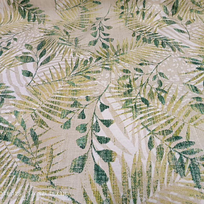 Impregnált vászon asztalterítő zöld leveles