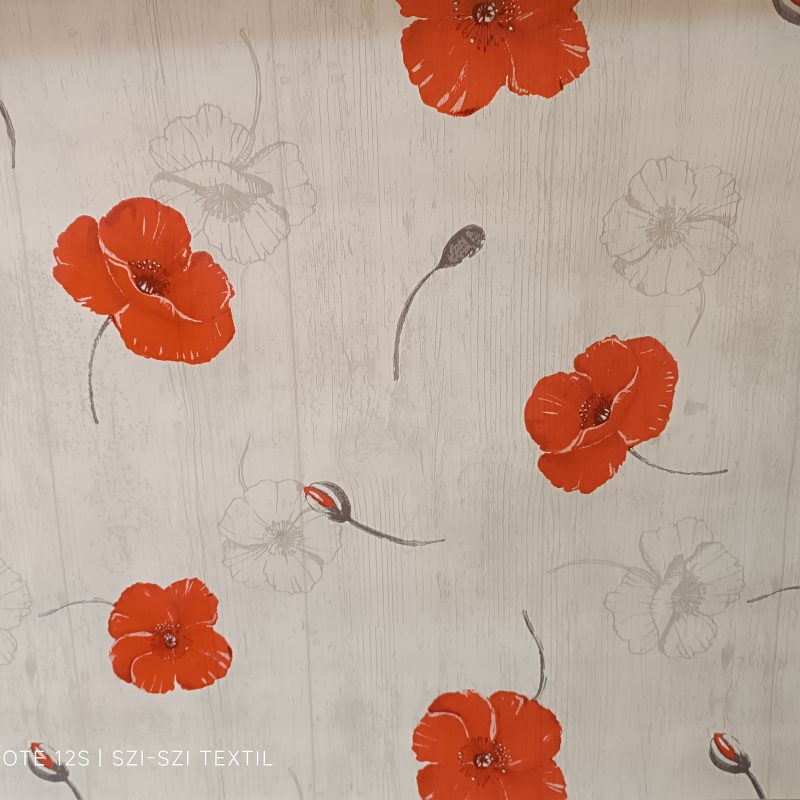 Viaszos vászon asztalterítő pipacsos