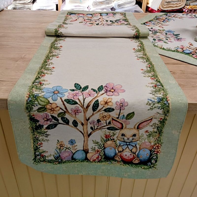 Gobelin asztali futó nyuszis