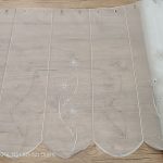 Vitrázs függöny fehér-zöld hímzett 45cm